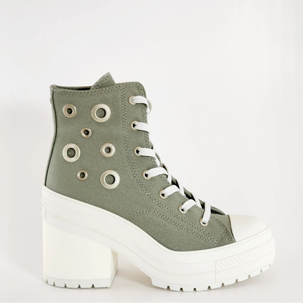 Converse Chuck 70 De Luxe Heel Hi High Top Metal Rings Light Field Surplus - Picture 7 of 8